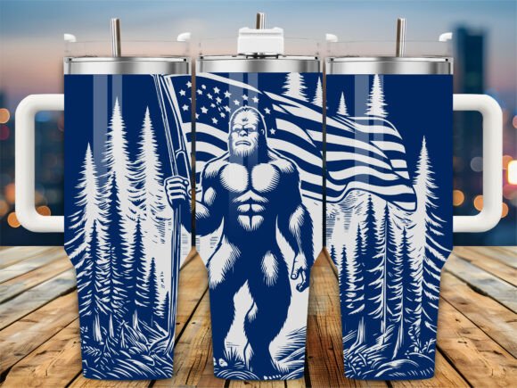 American Flag Bigfoot 40oz Tumbler Embroidery Review