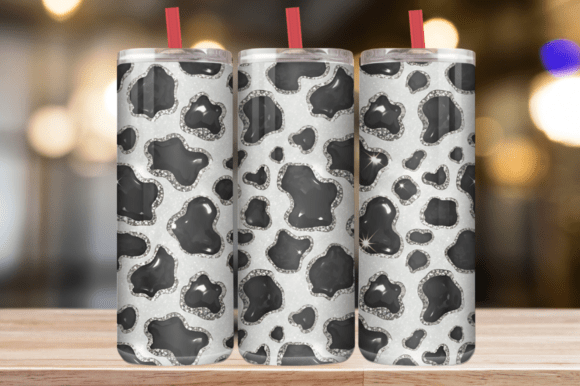 Black Glitter Cow Print 20oz Tumbler Review