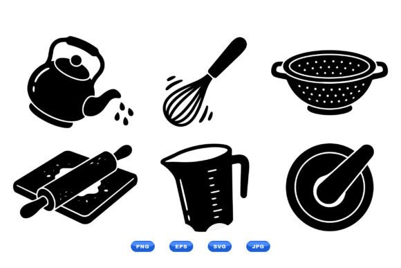Black Kitchen Tools SVG Icons Review