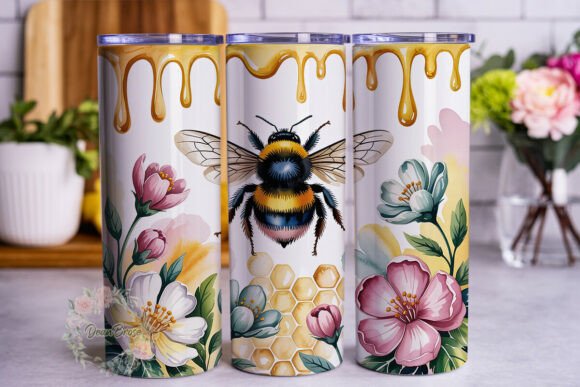 Bumblebee Floral Drip Tumbler Wrap Review