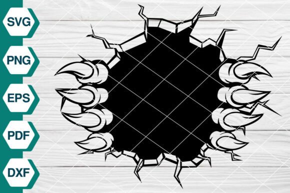 Claw Scratch SVG for Embroidery Projects