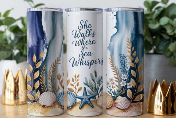 Coastal Watercolor Seashells Tumbler Review