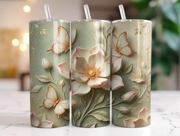 Elegant Vintage Butterfly Flower Tumbler Review