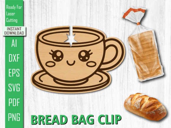 Laser Cut Kawaii Coffee Cup Bread Clip Review