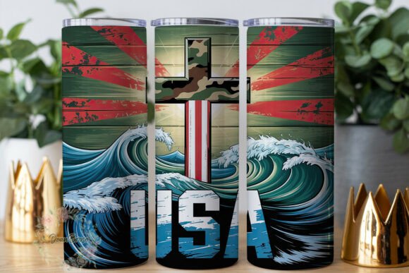 Patriotic Cross Ocean Tumbler Wrap Review