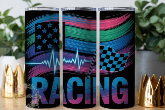 Racing Flag Neon Grunge 20oz Tumbler Embroidery Review