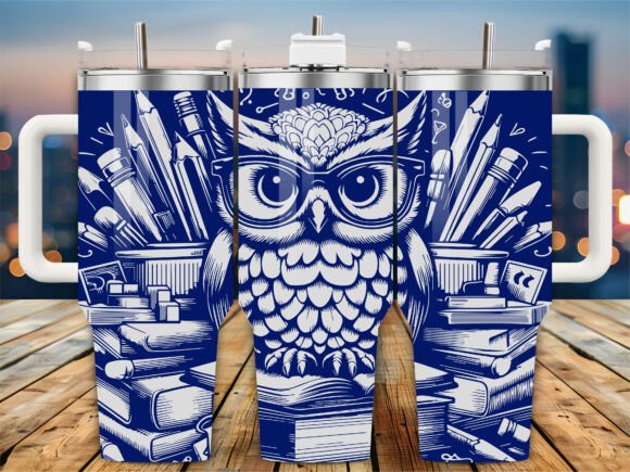 School Teacher Owl 40oz Tumbler Embroidery Design Review