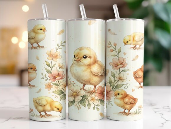 Spring Baby Chick Floral 20oz Tumbler Review