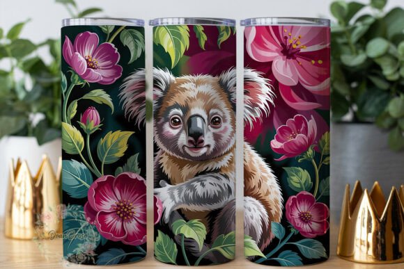Vibrant Koala Floral Tumbler Design Review
