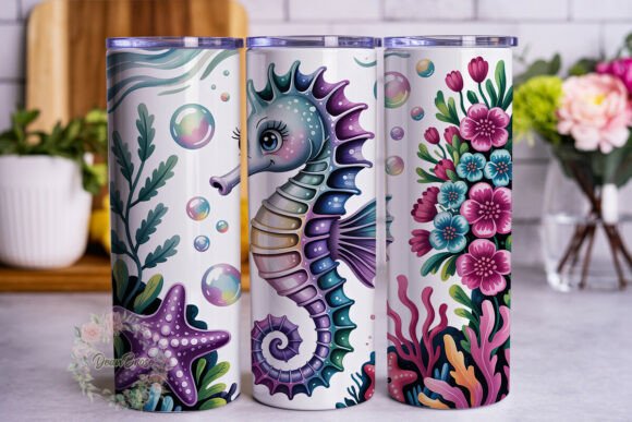 Whimsical Seahorse Floral Tumbler Wrap Review