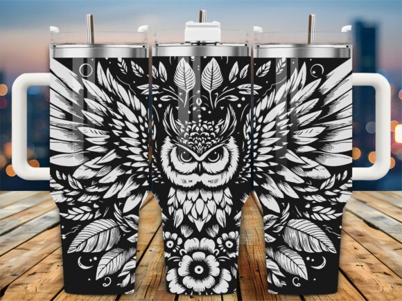 Winged Owl Engrave 40oz Tumbler Design Review