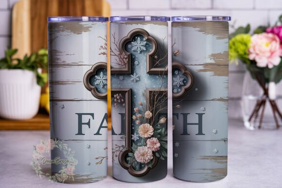 Winter Floral Cross Tumbler Wrap Review